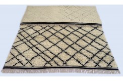 Gruby 2,5cm dywan Shaggy Berber z Indii ręcznie tkany 2x3m
