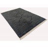 Gruby 2,5cm dywan Shaggy Berber z Indii ręcznie tkany 120x180cm szary