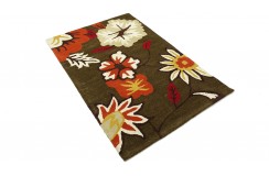 100% wełna gruby dywan z Indii 120x180cm flowers designerski