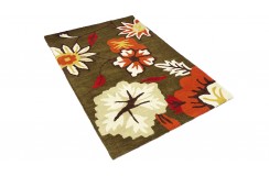 100% wełna gruby dywan z Indii 120x180cm flowers designerski