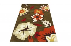 100% wełna gruby dywan z Indii 120x180cm flowers designerski