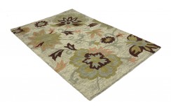 100% wełna gruby dywan z Indii 120x180cm flowers designerski