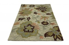 100% wełna gruby dywan z Indii 120x180cm flowers designerski
