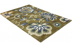 100% wełna gruby dywan z Indii 120x180cm flowers designerski