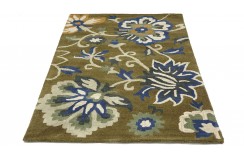 100% wełna gruby dywan z Indii 120x180cm flowers designerski