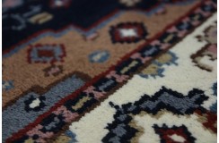 Niebiesko-beżowy dywan indyjski Keshan 100% Wełna owcza orientalny