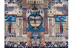 Klasyczny perski dywan z Iranu 300x400cm Kaszmar w kwiaty królewski