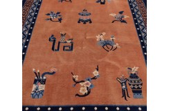 Przepiękny wełniany dywan Peking China Antik Finish 100%WEŁNA 200x300