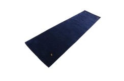 100% wełna dywan gabbeh z indii 80x300cm granatowy chodnik