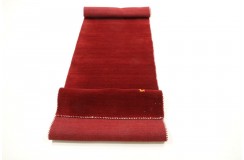 100% wełna dywan gabbeh z indii 80x300cm bordowy chodnik