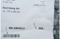 100% wełniany dwustronny dywan zaplatany z wełny owczej Beat Swing