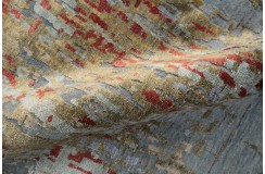 Jedwabny / wełniany dywan z Nepalu 200x300cm w stylu abstrakcyjnym