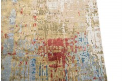 Jedwabny / wełniany dywan z Nepalu 200x300cm w stylu abstrakcyjnym
