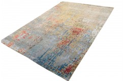 Jedwabny / wełniany dywan z Nepalu 200x300cm w stylu abstrakcyjnym