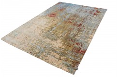 Jedwabny / wełniany dywan z Nepalu 200x300cm w stylu abstrakcyjnym