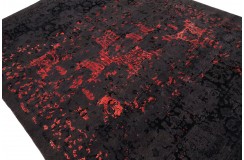 Jedwabny / wełniany dywna z Nepalu 200x300cm jak lawa z wulkanu