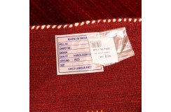 100% wełna 2cm gruby dywan handloom z indii czerwony 80x120cm