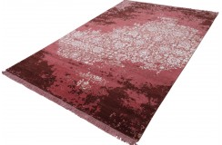 Ekskluzywny designerski dywan Indo Jaipur Galaxy Fusion vintage 120x180cm luksus wełna i jedwab wart  18740zł czerwony