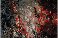 Jedwabny / wełniany dywan z Indii Jaipur Galaxy Design 200x300cm vintage