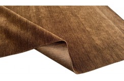 Gładki 100% wełniany dywan Gabbeh Handloom brązowy 200x300cm bez wzorów