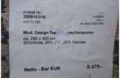 Jedwabny / wełniany dywan z Nepalu 200x300cm w stylu abstrakcyjnym