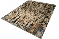 Jedwabny / wełniany dywan z Nepalu 200x250cm w stylu abstrakcyjnym