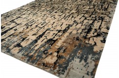 Jedwabny / wełniany dywan z Nepalu 200x250cm w stylu abstrakcyjnym