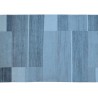 Ręcznie tkany wełniany z jedwabiem dywan indyjski Nepal 200x300cm wzór patchwork szary