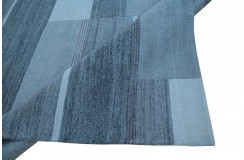 Luksusowy nepalski dywan patchwork szary 200x300cm wełna i jedwab