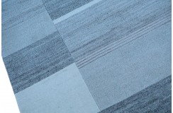 Luksusowy nepalski dywan patchwork szary 200x300cm wełna i jedwab