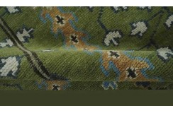 Unikatowy dywan wełniany Uszak - Oushak moss green, ivory drzewo życia z Indii deseń