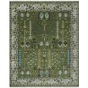 Unikatowy dywan wełniany Uszak - Oushak moss green, ivory drzewo życia z Indii deseń