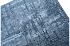 Ekskluzywny, jedyny dywan wełna / jedwab z Nepalu deseń abstrakcyjny vintage 200x250cm luksus, niebieski