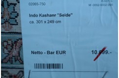 Jedwabny gęsto tkany dywan Kaszmir z Indii jedwab naturalny 250x300