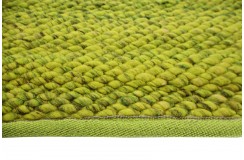 LUKSUSOWY zaplatany dywan BRINKER FEEL GOOD CARPETS Monopoly 409 green 100% wełna filcowana 200x300cm