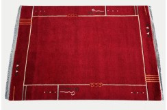 Subtelny gustowny dywan ręcznie tkany 170x240cm Nepai czerwony