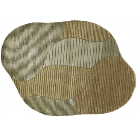  Dwupoziomwy niereguralny dywan Ascethic MOSS AM-550 Green, 100% wełna, ręcznie wykonany