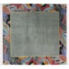 Kwadratowy dywan ręcznie tkany oryginalny Nepal premium Indie 200x210cm 100% wełna zielony z tradycyjnym wzorem