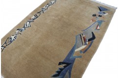 Rzeźbiony niezwykły dywan ręcznie tkany 140x200cm nepal premium indie