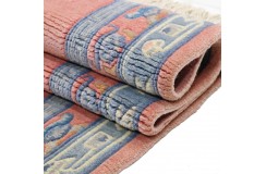 Rzeźbiony luksusowy chodnik z nepalu wartościowy 80x280cm wełna