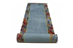 Rzeźbiony luksusowy chodnik z nepalu wartościowy 85x345cm wełna