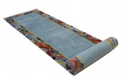 Rzeźbiony luksusowy chodnik z nepalu wartościowy 85x345cm wełna