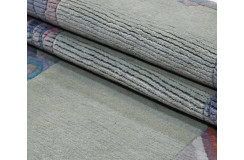 Rzeźbiony luksusowy chodnik z nepalu wartościowy 75x255cm wełna