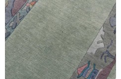 Rzeźbiony luksusowy chodnik z nepalu wartościowy 75x255cm wełna