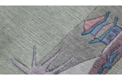 Rzeźbiony luksusowy chodnik z nepalu wartościowy 75x255cm wełna