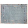Niebieski, jasny designerski dywan ręcznie tkany oryginalny Nepal premium Indie 175x240cm 100% wełna jedyny