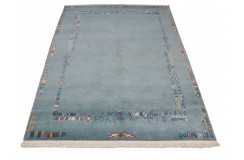 Rzeźbiony niebieski dywan ręcznie tkany 175x240m nepal premium indie