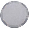 Szary oryginalny nepalski dywan okrągły 200x200cm z Indii, 100% wełna owcza
