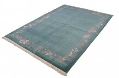 Rzeźbiony zielony dywan ręcznie tkany 175x240m nepal premium indie