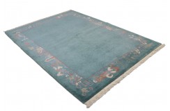 Rzeźbiony zielony dywan ręcznie tkany 175x240m nepal premium indie